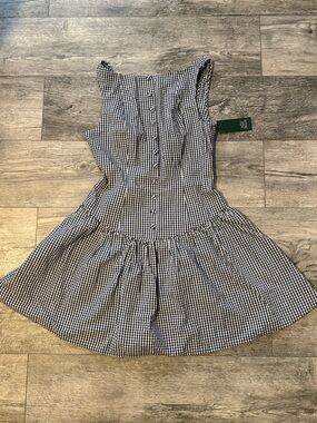 Sold wild fable Black and White Gingham Button-Front Sundress